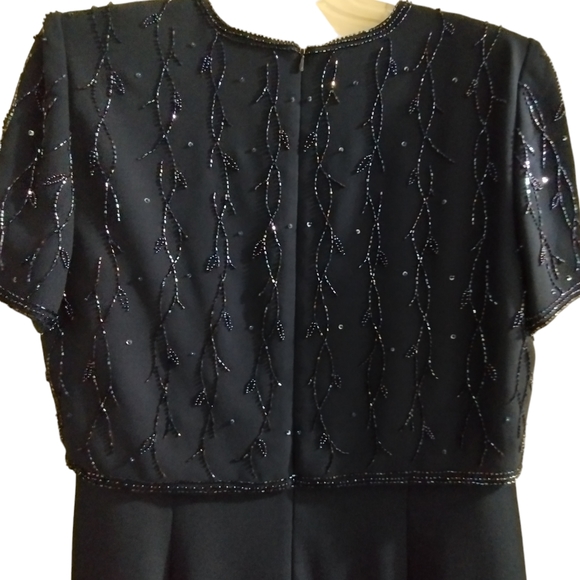 Karen Miller New York Dark Blue ling dress Size 14 - Picture 4 of 5